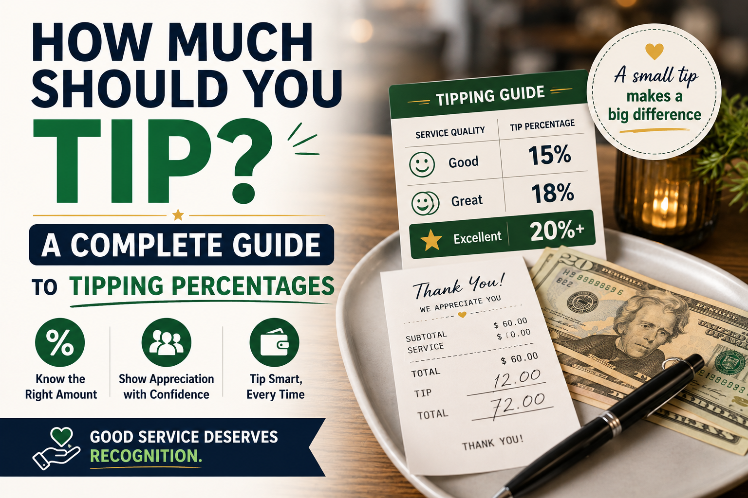 How Much Should You Tip? A Complete Guide to Tipping Percentages